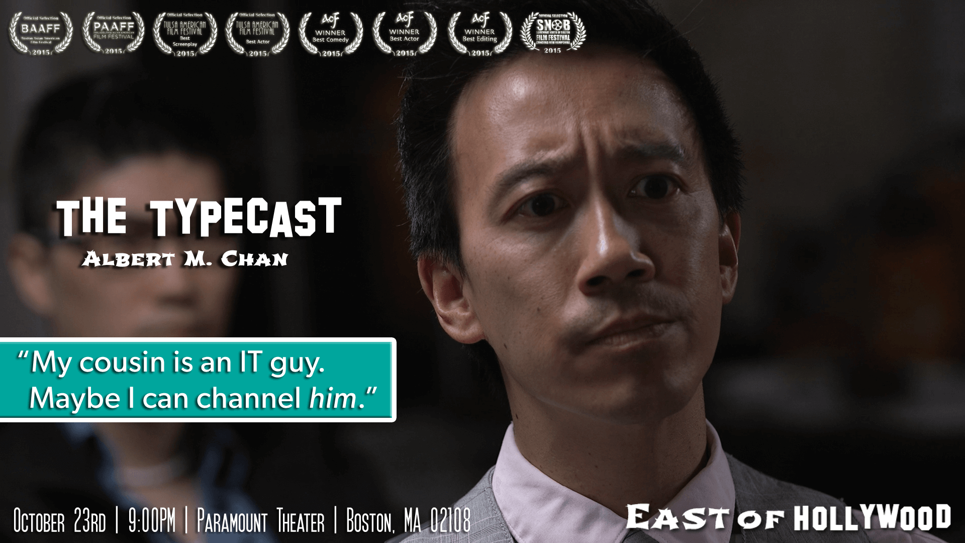 East Coast Premiere of EAST OF HOLLYWOOD at the Boston Asian American Film Festival